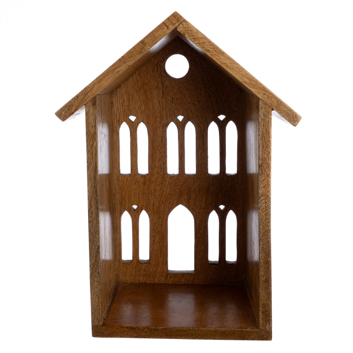Obiect de decor, Casa, Lemn de mango, ecru, PU 2, L. 14 cm, L. 19 cm, H. 34 cm [4]