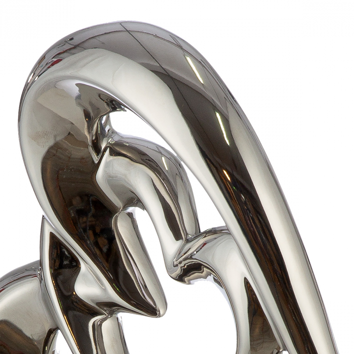 Obiect de decor, Inimă, Dragoste, Ceramica, argintiu, PU 2, L. 6,5 cm, L. 22 cm, H. 21,5 cm [2]