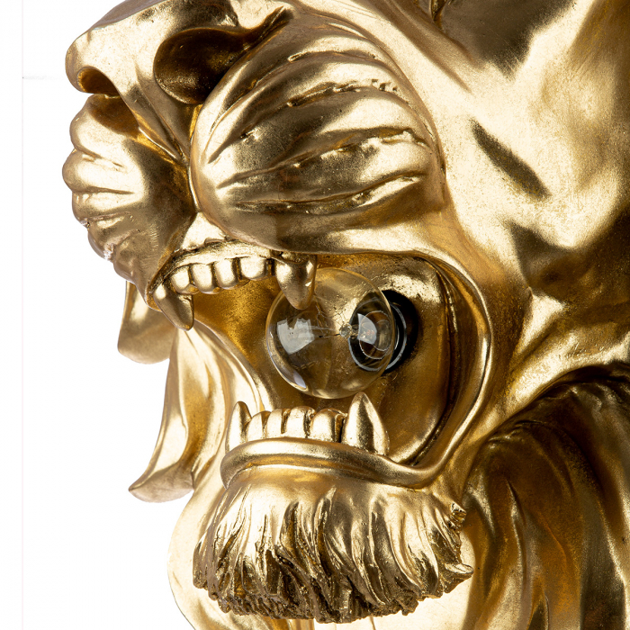 Obiect de perete (LED), Leu, Regele Savanei, Polirășină, auriu, PU 1, L. 24,5 cm, L. 41 cm, H. 47 cm [4]