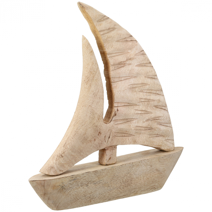 Obiect decorativ, Barcă, lemn de mango, culori naturale, PU 1, L. 6 cm, l. 40 cm, H 41 cm [3]
