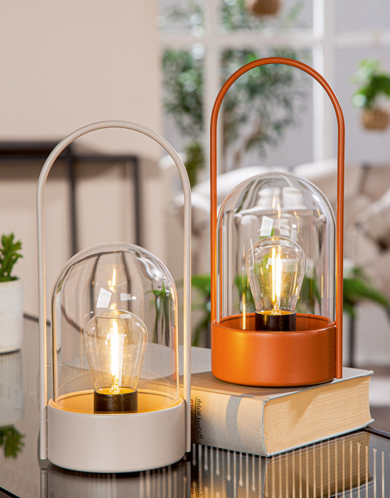 Obiect decorativ (LED), Curve, Metal, maro, gri, PU 4, 2 buc. asortate, L. 9,5 cm, L. 10,5 cm, H. 23,5 cm [4]