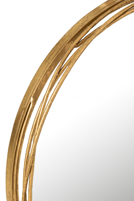 Oglinda Aurora, Metal, Auriu, 61x61x7.5 cm [3]