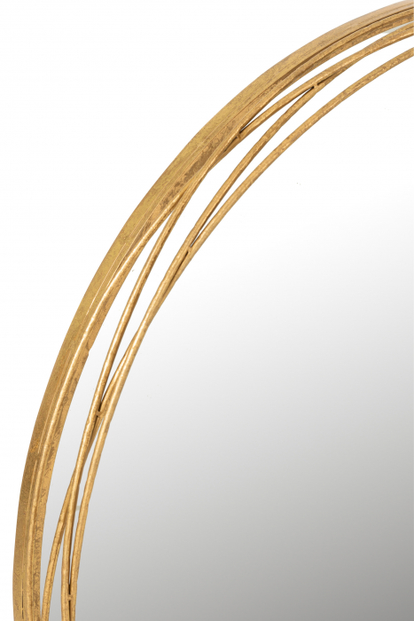 Oglinda Aurora, Metal, Auriu, 92x92x6.5 cm [3]