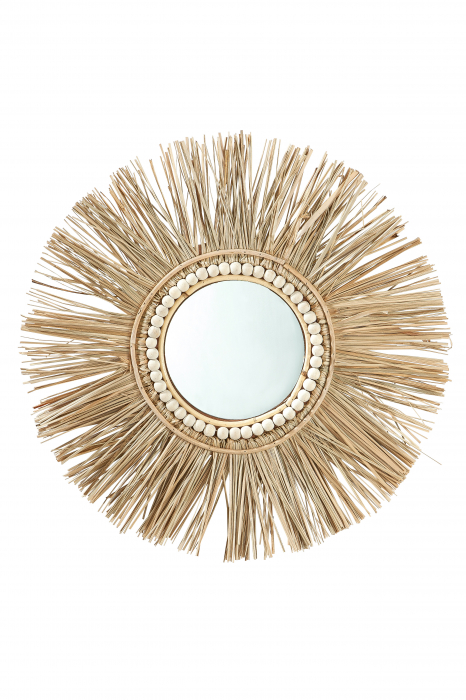 Oglinda Boho, Bambus/Ratan, Maro, 55 cm [2]