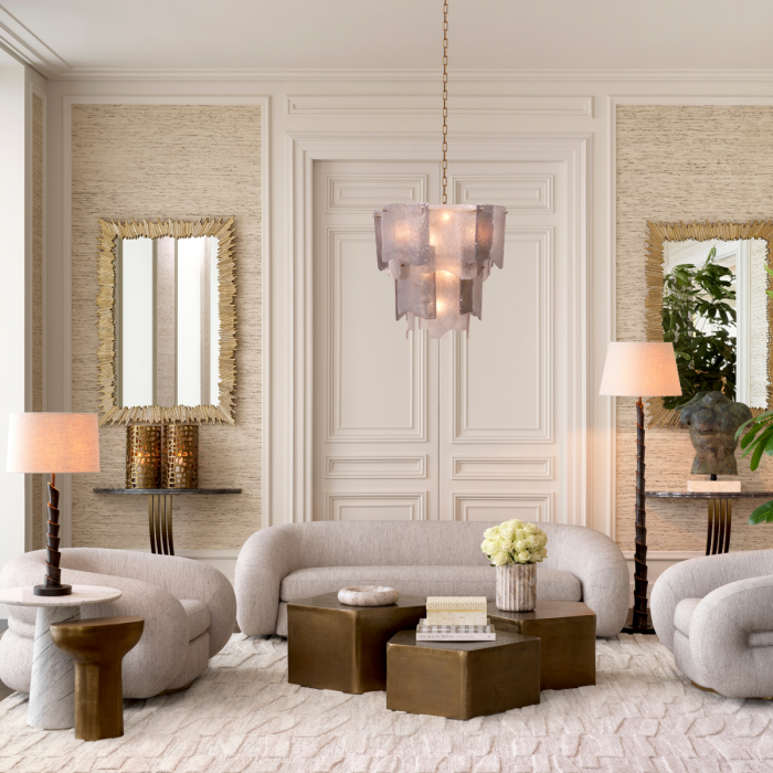 Oglindă, Bryant finisaj auriu, Dims: L. 140 | W. 95 | D. 5.5 (CM) [2]