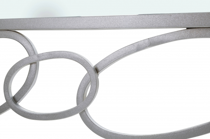 Oglinda Chain, Fier/MDF/Oglinda, Argintiu, 84x84x2 cm [2]