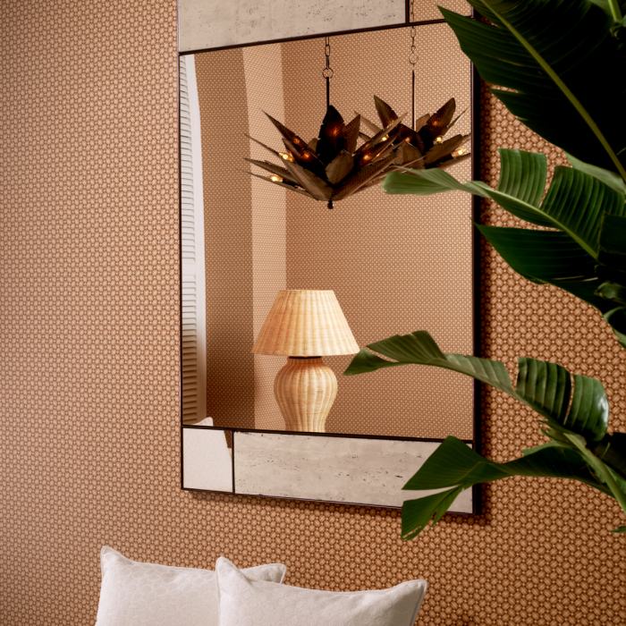 Oglindă, Cosimo, finisaj bronz/ travertin, Dims: L. 140 | W. 90 | D. 3  (CM) [2]