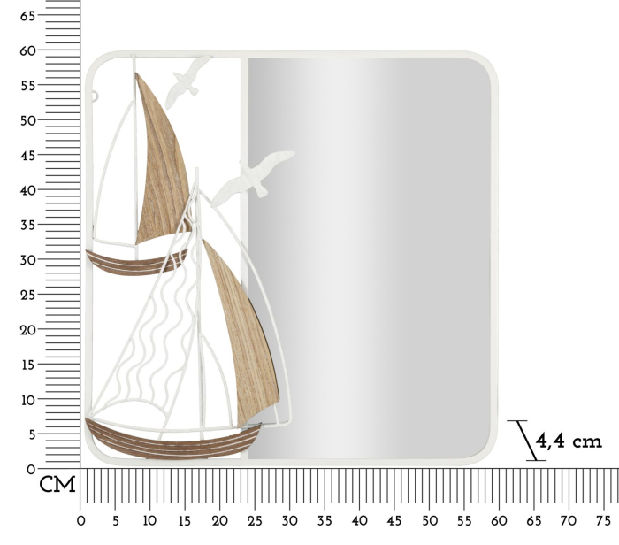 Oglinda de perete Adriatic cm 60x4,4x60 (dimensiunea oglinzii cm 35,5x58) [6]
