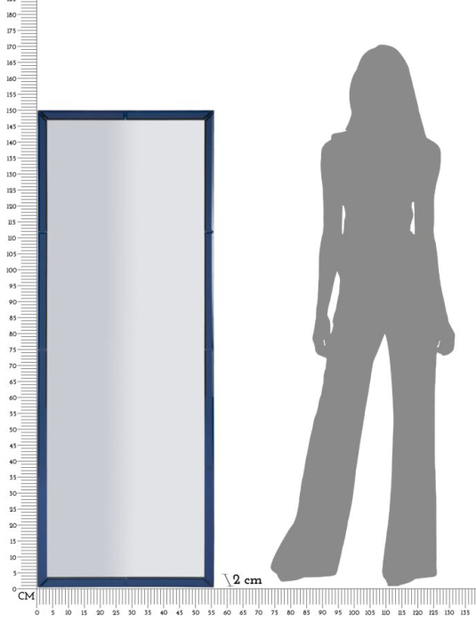 Oglinda de perete albastra Riyadh 55x2x150 cm (dimensiunea oglinzii 49x143,5 cm) [7]