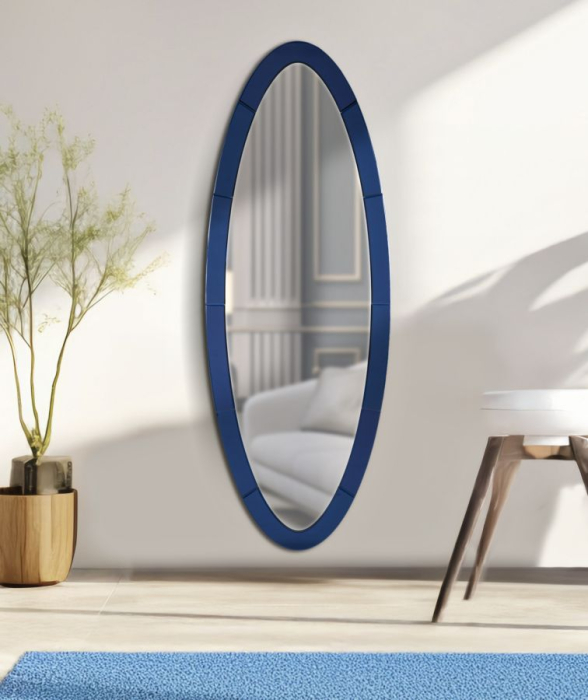 Oglinda de perete Amman albastra 55x2x150 cm (dimensiunea oglinzii 42,5x137,5 cm) [6]