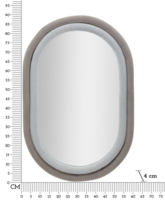 Oglinda de perete Antony, gri/mix, 60x4x90 cm (dimensiune specifica 44,5x74,5 cm) [6]