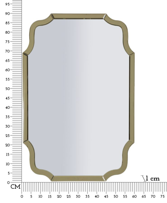 Oglinda de perete aurie Istanbul 60x1x90 cm (dimensiunea oglinzii 54x84,5 cm) [7]
