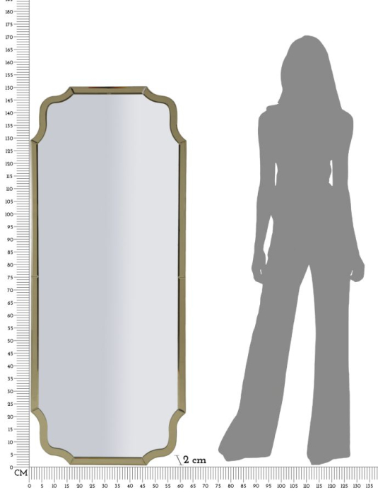 Oglinda de perete aurie Istanbul 60x2x150 cm (dimensiunea oglinzii 54x143,5 cm) [8]