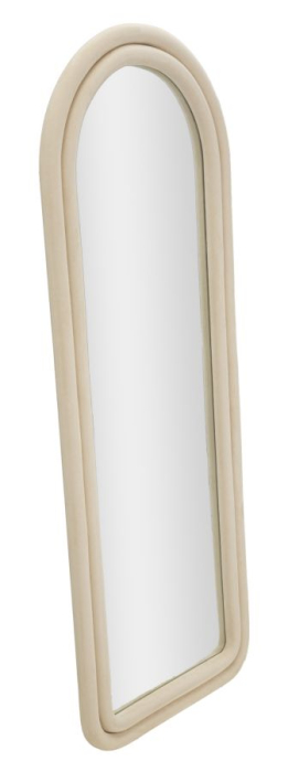 Oglinda de perete Cloe crem catifea 60x4x160 cm (dimensiunea oglinzii 45x145 cm) [2]