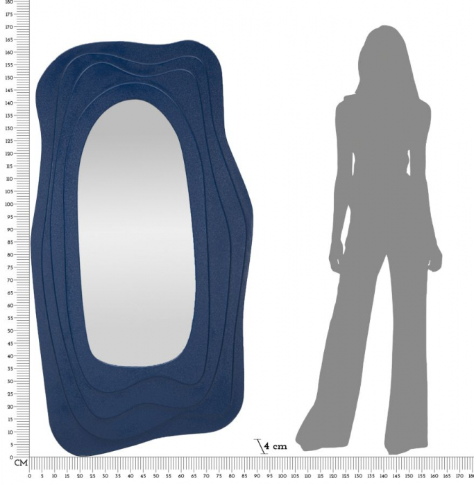 Oglinda de perete, DAFNE, albastra 90x4x165 cm [7]