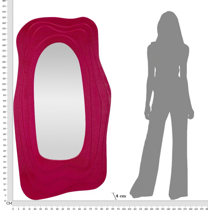 Oglinda de perete, DAFNE, fucsia 90x4x165 cm [7]