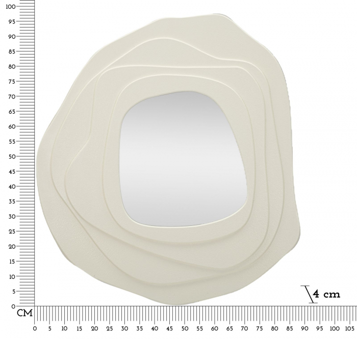 Oglinda de perete, DALIA, alba 90x4x97 cm [6]