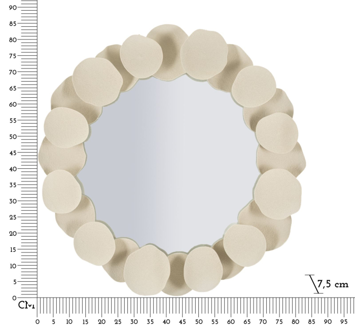 Oglinda de perete Dune 85x7,5x85 cm (dimensiunea oglinzii ø 62 cm) [7]