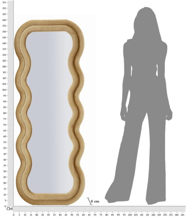 Oglinda de perete Emily aurie 60x6x160 cm (dimensiunea oglinzii 42x144 cm) [8]