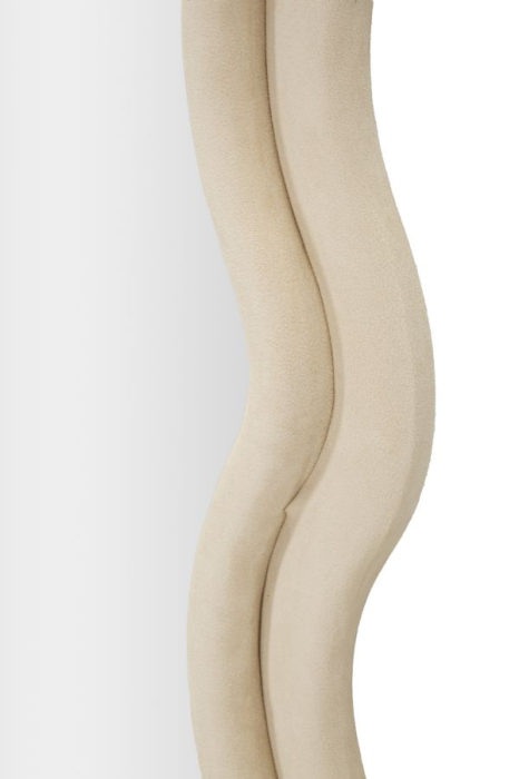 Oglinda de perete Emily crem catifea 60x6x160 cm (dimensiunea oglinzii 42x144 cm) [4]