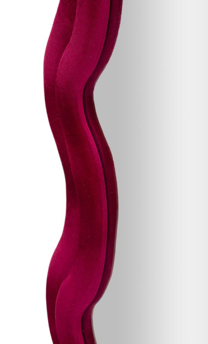 Oglinda de perete Emily fuchsia catifea 60x6x160 cm (dimensiunea oglinzii 42x144 cm) [4]