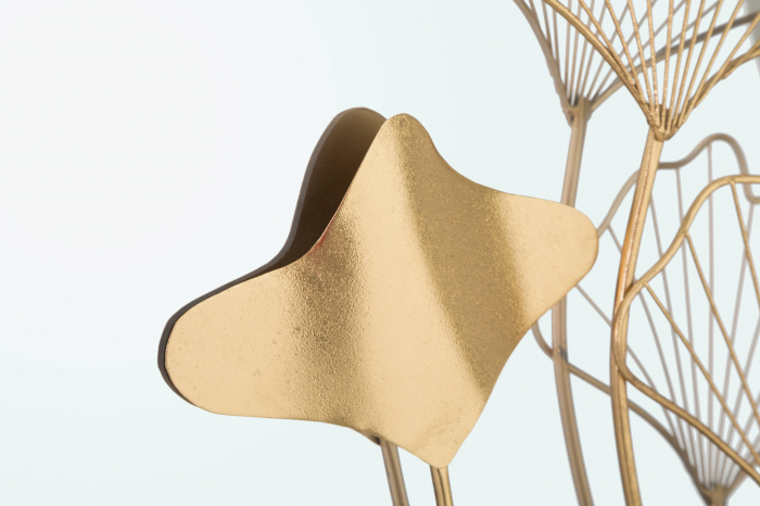 Oglinda de perete Flower, Fier/MDF/Oglinda, Auriu, 72x75x3,5 cm [4]