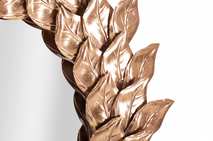 Oglinda de perete Glam Petal Rame, Fier/Oglinda/MDF, Aramiu, 73x73x5 cm [5]