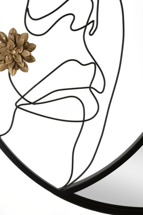 Oglinda de perete Melly cm ø 80x3,8 (dimensiunea oglinzii cm 27x76) [4]