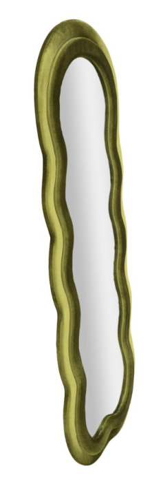 Oglinda de perete Miki verde catifea 60x4x160 cm (dimensiunea oglinzii 39x135 cm) [4]