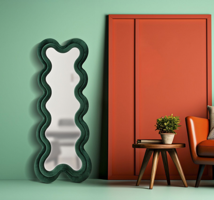 Oglinda de perete, MONICA verde 58x4x160 cm [7]