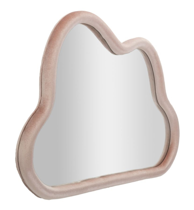 Oglinda de perete Nor, roz catifea 90x4x60 cm (dimensiunea oglinzii 82x52 cm) [2]