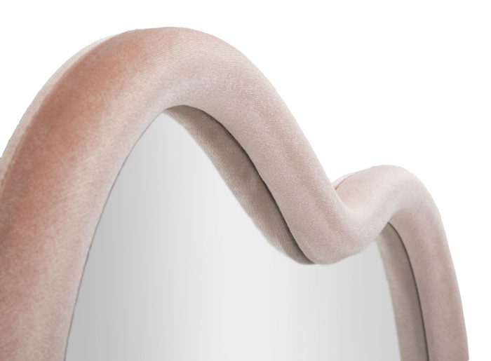 Oglinda de perete Nor, roz catifea 90x4x60 cm (dimensiunea oglinzii 82x52 cm) [4]