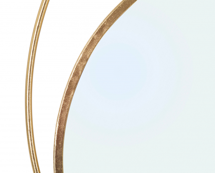 Oglinda de perete Planet, Fier/MDF/Oglinda, Auriu, 83x90x3 cm [3]