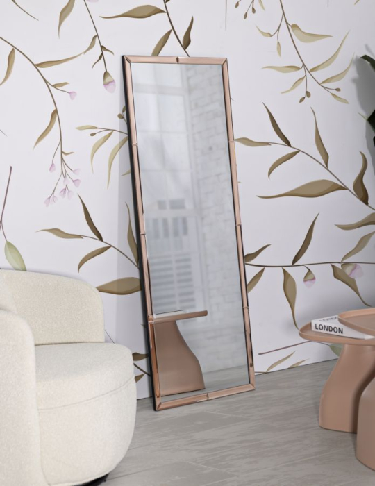 Oglinda de perete roz Riyadh 55x2x150 cm (dimensiunea oglinzii 49x143,5 cm) [6]