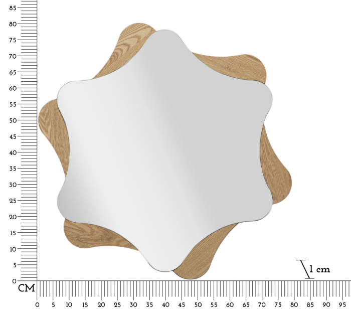 Oglinda de perete Star cm ø 80x1 (dimensiunea oglinzii cm 65x74) [6]
