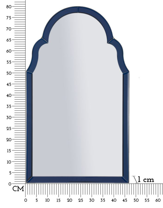 Oglinda de perete Tangier albastra 47x1x80 cm (dimensiunea oglinzii 41x74 cm) [8]