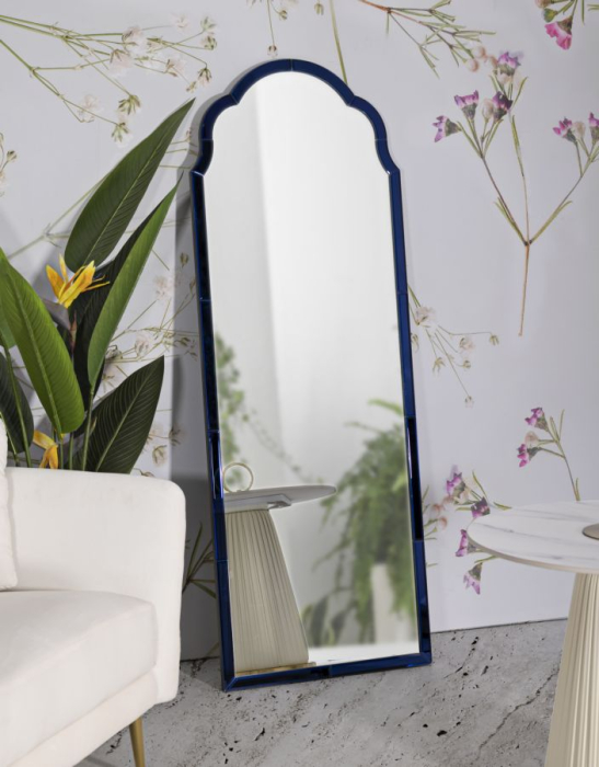Oglinda de perete Tangier albastra 55x2x150 cm (dimensiunea oglinzii 49x144 cm) [6]