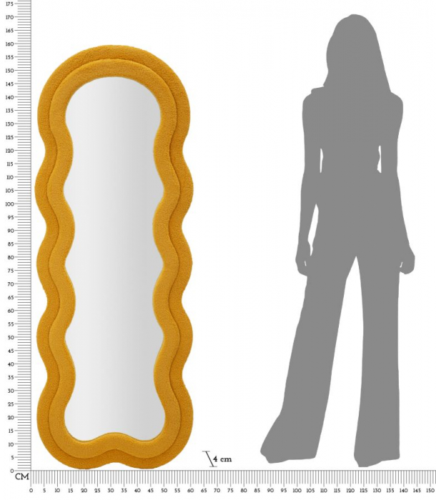 Oglinda de perete, TEDDY, mustar 60x4x160 cm [8]