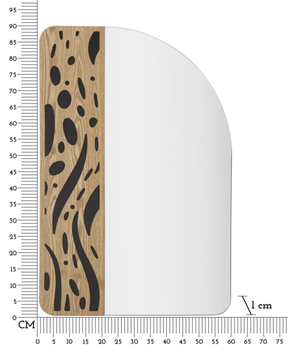 Oglinda de perete Terry 60x1x90 cm (dimensiunea oglinzii 40x90 cm) [6]
