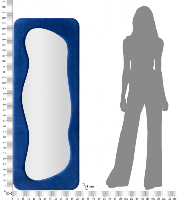 Oglinda de perete, THEODOR, albastra 60x4x160 cm [6]