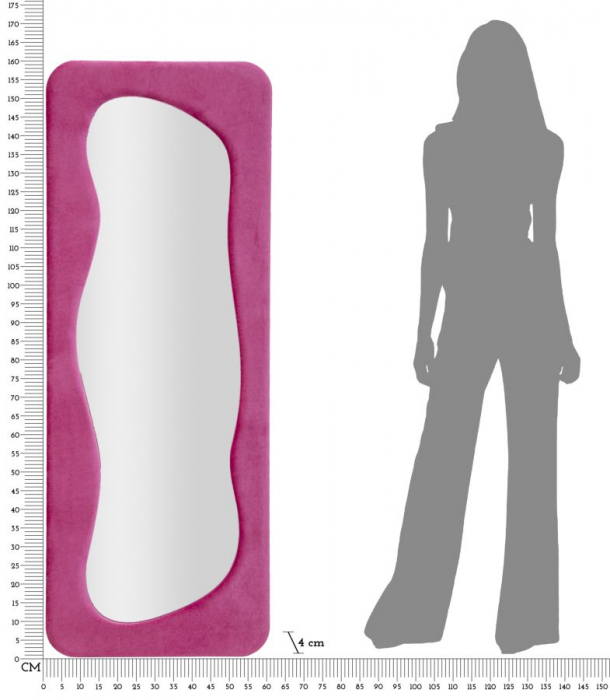 Oglinda de perete, THEODOR, fucsia 60x4x160 cm [6]