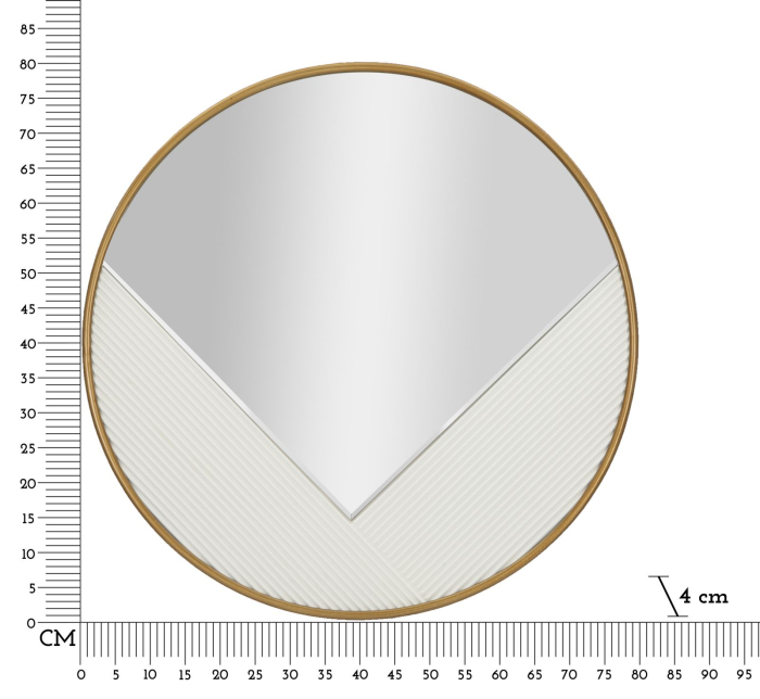 Oglinda de perete Toulouse, ø 80x4 cm (dimensiunea oglinzii 73x64 cm) [7]