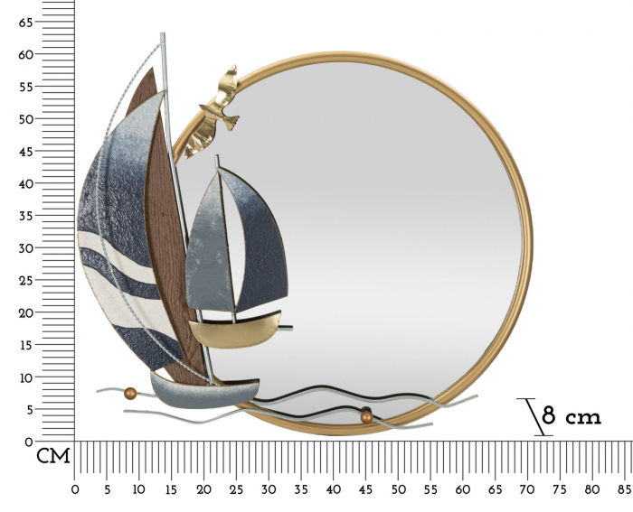 Oglinda de perete, VELE, 71x8x64 cm [6]