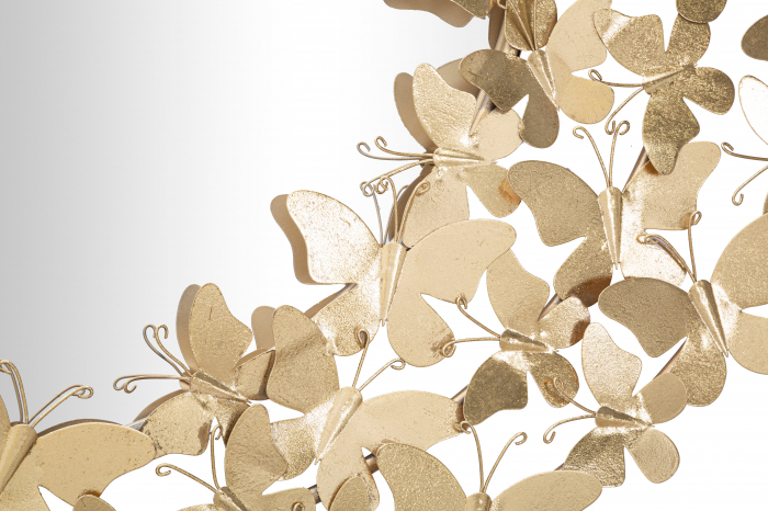 Oglinda GLAM BUTTERFLY WIND, 81.5X3.5 cm (oglinda Ø55 cm), Mauro Ferretti [5]
