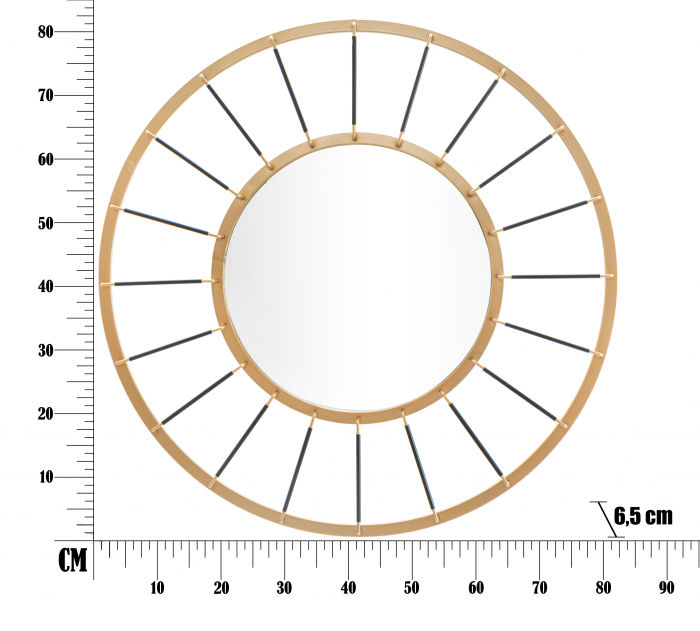 Oglinda GLAM DARK CM Ø 81X6,5 (oglinda CM Ø 41,5), Mauro Ferretti [6]