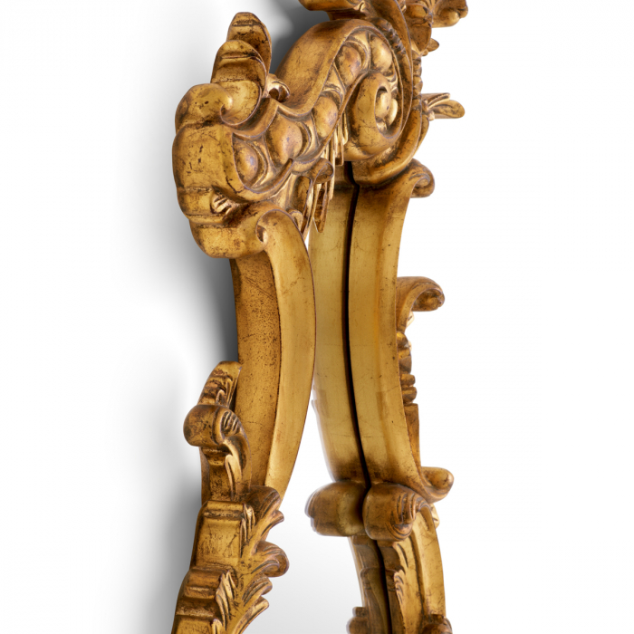 Oglindă, Gould set de 2 finisaj auriu antic, Dims: W. 30.5 | D. 4.5 | H. 80  (CM) [6]