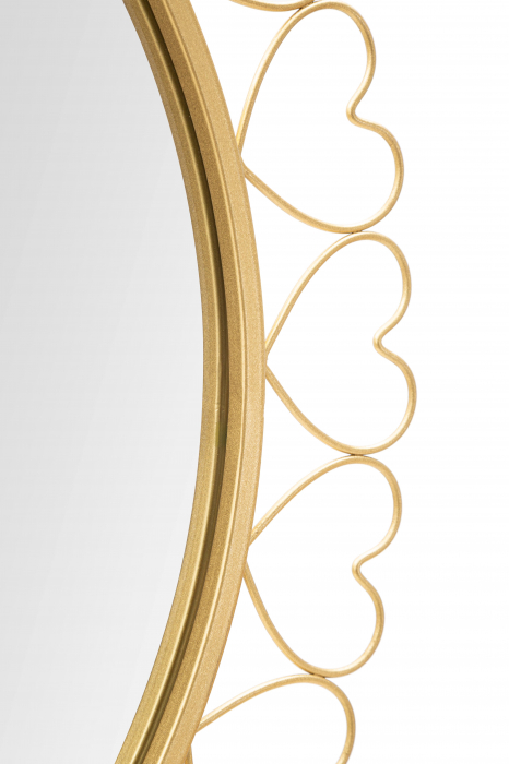 Oglinda Hearts, Fier/MDF/Oglinda, Auriu, 80x80x2.5 cm [4]