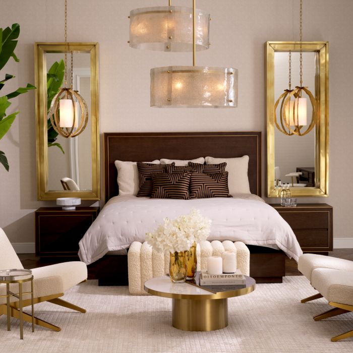 Oglindă, Magenta dreptunghiulară L, finisaj din alamă cu aspect vintage, Dims: L. 200 | W. 80 | D. 20 (CM) [2]