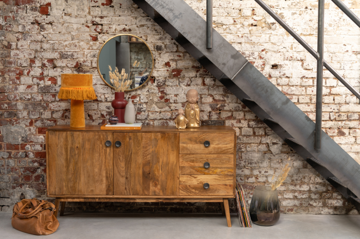 Oglinda Mona, Metal, Auriu, 50x2x50 cm [4]