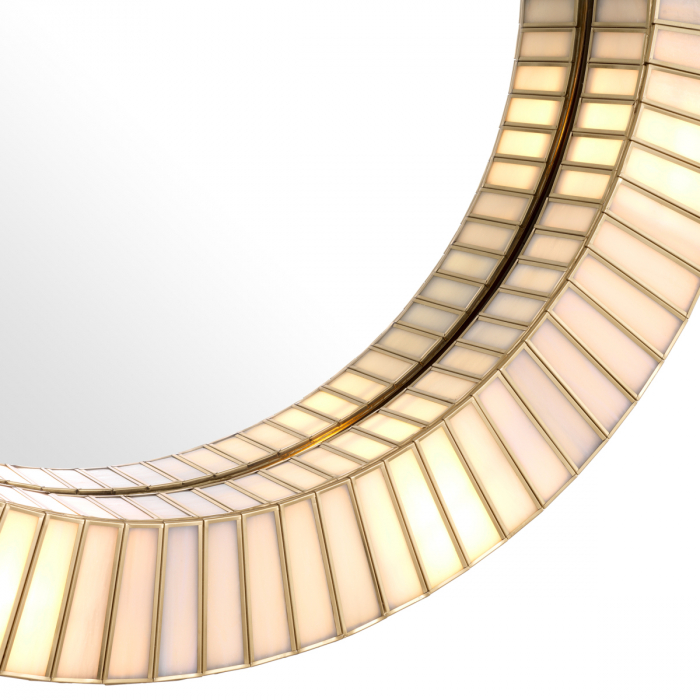 Oglindă, Monari cu finisaj alamă antică, Dims: Ø 91 | D. 11 (CM) [4]